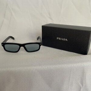Prada Men's Black and Blue Sunglasses